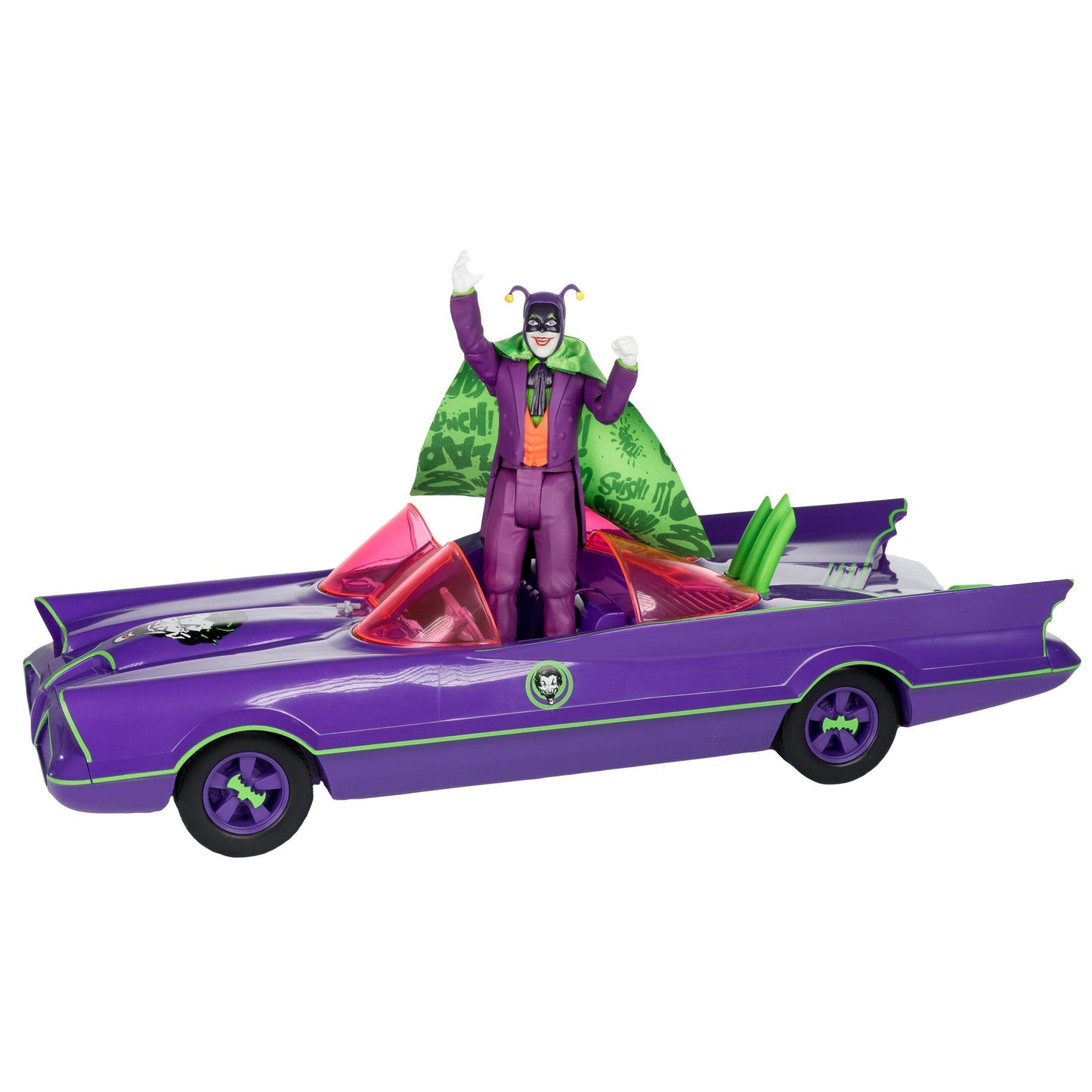 McFarlane DC Retro Batman 66 Action Figure Vehicle - Batmobile & The Joker