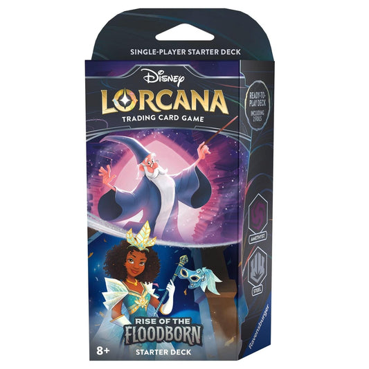 Disney Lorcana Rise Of The Floodborn Trading Card Game - Starter Deck (Merlin & Tiana)