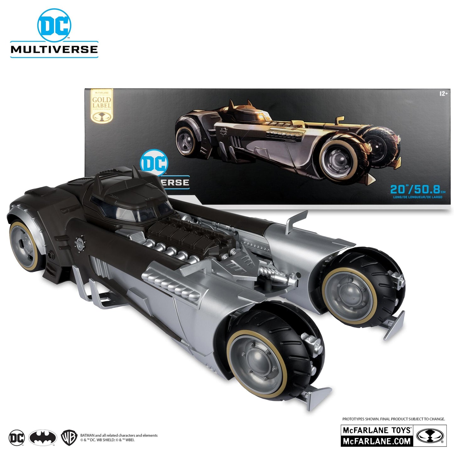 McFarlane DC Multiverse Batman: White Knight Action Figure Vehicle - Batmobile (Gold Label)