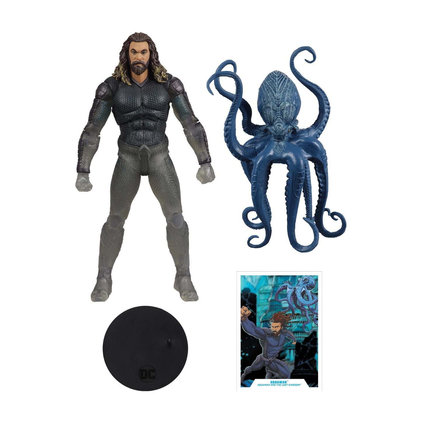 DC Aquaman 2 Movie 7 Inch Action Figure - Aquaman Stealth Suit With Topo (Gold Label)