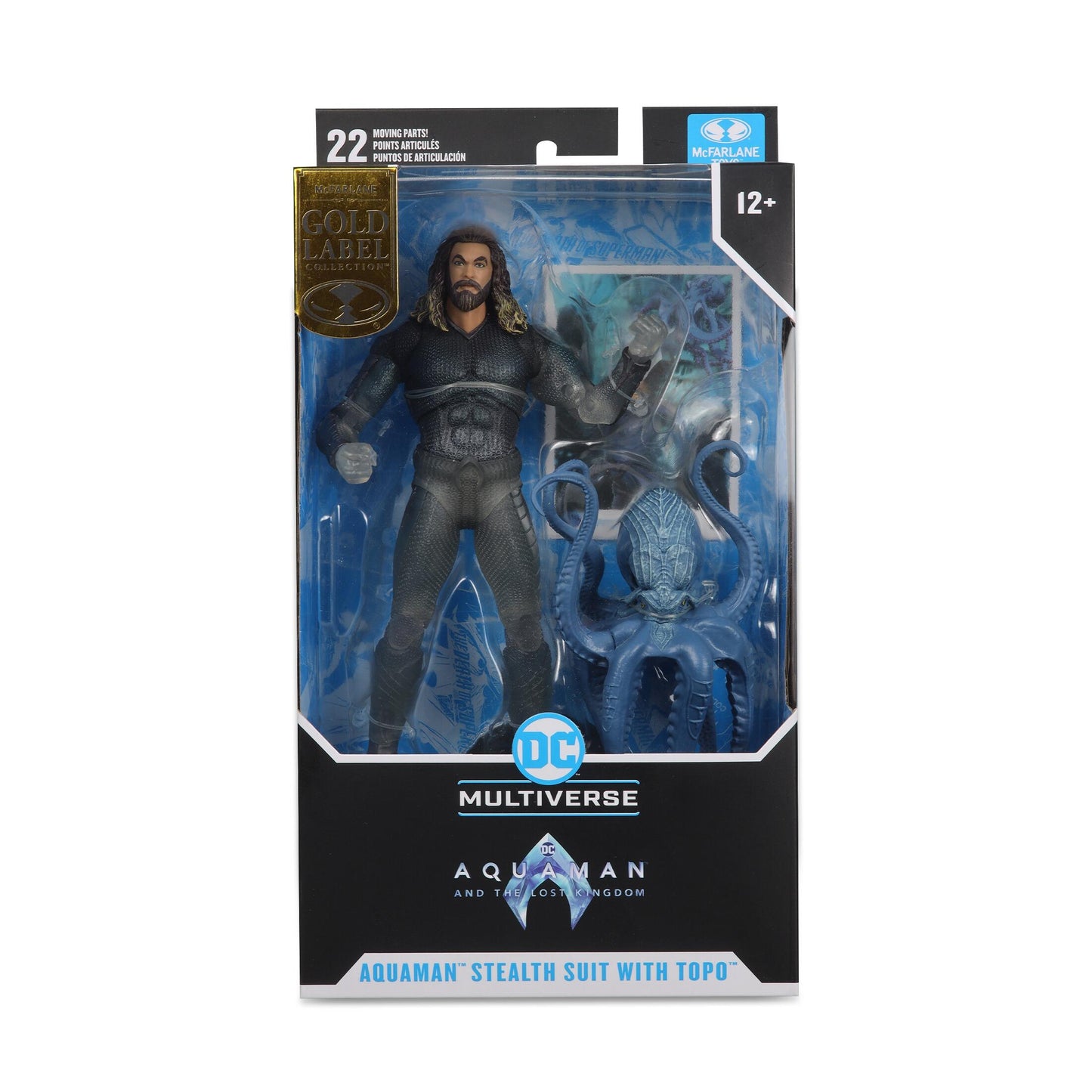 DC Aquaman 2 Movie 7 Inch Action Figure - Aquaman Stealth Suit With Topo (Gold Label)