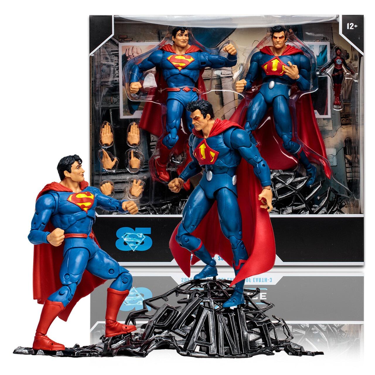 DC Multiverse 7 Inch Action Figure 2-pack - Superman vs Superman of Earth -3 w/ Atomica