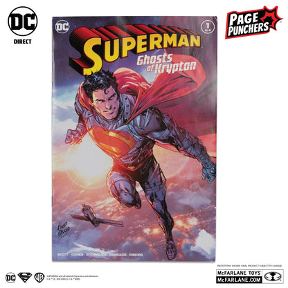 DC Direct Superman Page Punchers 7 Inch Action Figure With Comic - Superman (Ghosts of Krypton)