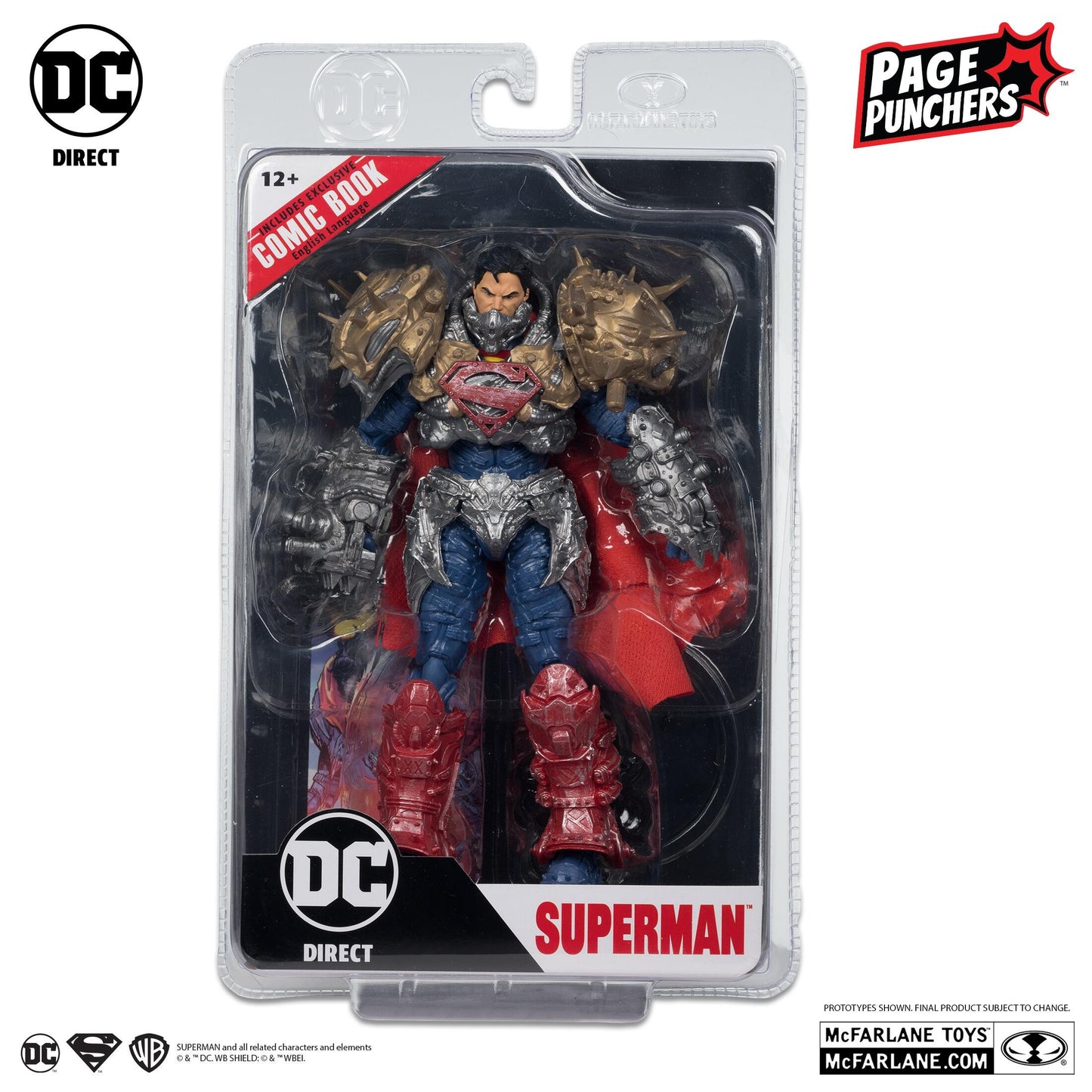 DC Direct Superman Page Punchers 7 Inch Action Figure With Comic - Superman (Ghosts of Krypton)