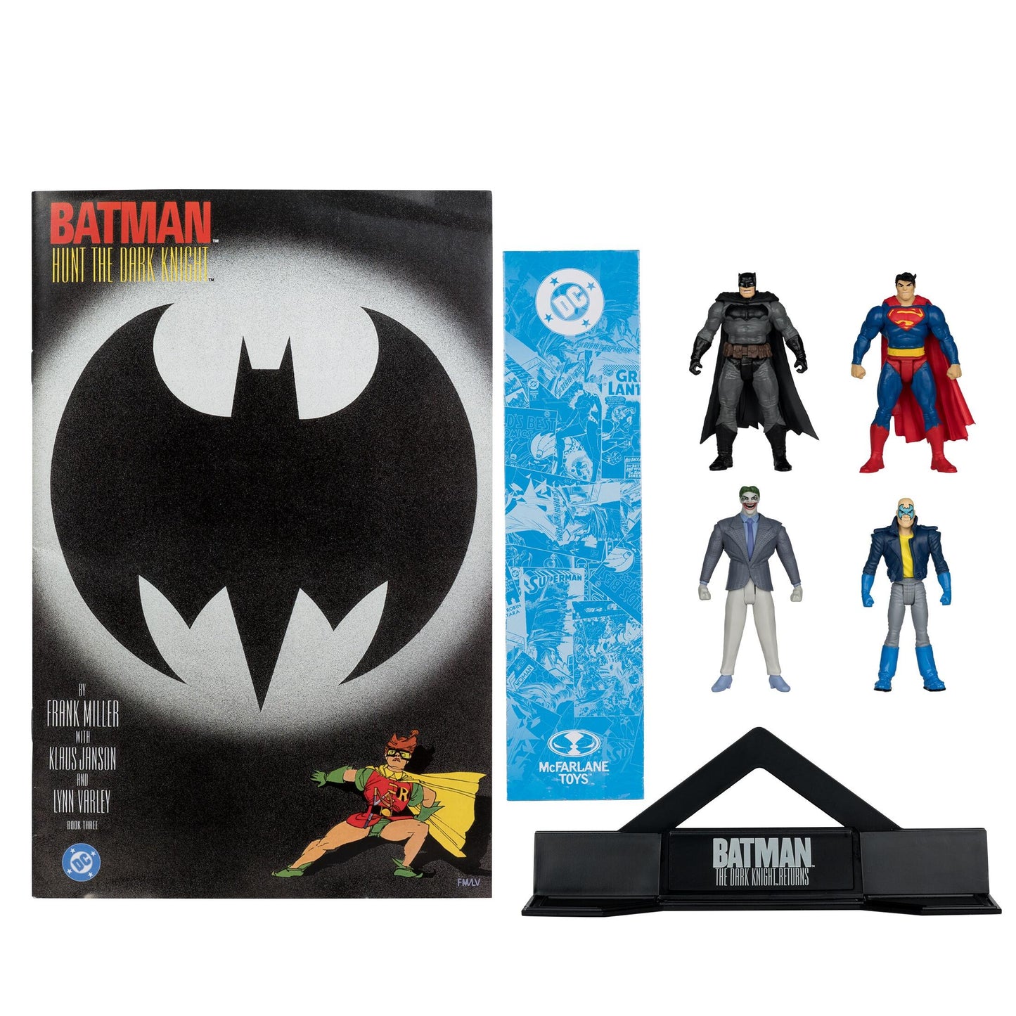 DC Direct 3 Inch Action Figure w/ Comic 4-pack - Batman, Son Of Batman, Superman & Joker