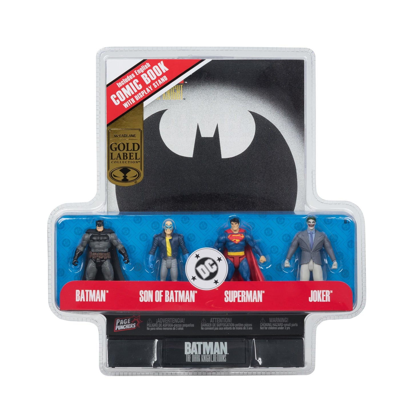 DC Direct 3 Inch Action Figure w/ Comic 4-pack - Batman, Son Of Batman, Superman & Joker
