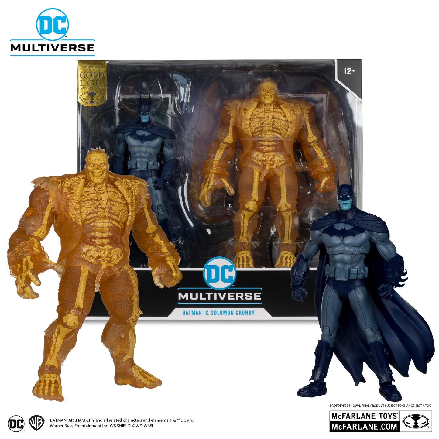 DC Multiverse Batman Arkham City 7 Inch Scale Action Figure 2-pack - Batman vs Solomon Grundy (Gold Label)