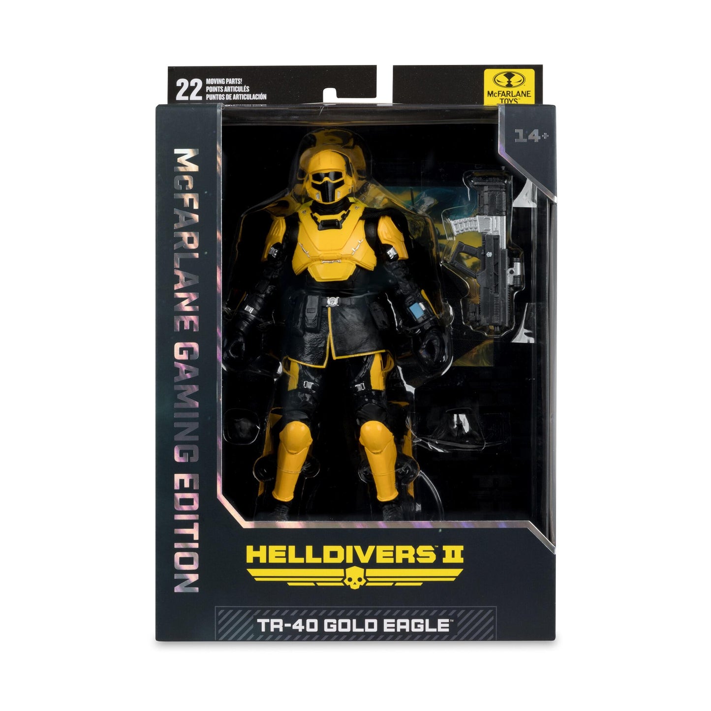 *PRE-ORDER McFarlane Helldivers II Elite Edition 7 Inch Action Figure - TR-40 Gold Eagle Helldiver