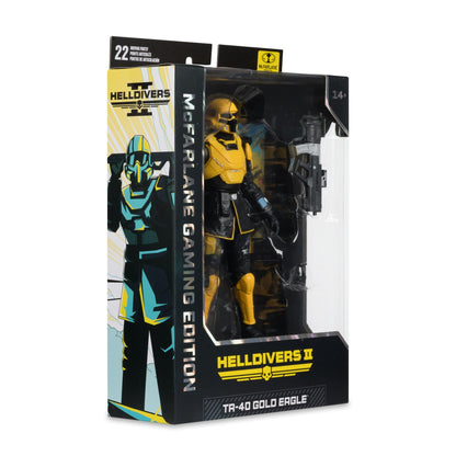 *PRE-ORDER McFarlane Helldivers II Elite Edition 7 Inch Action Figure - TR-40 Gold Eagle Helldiver