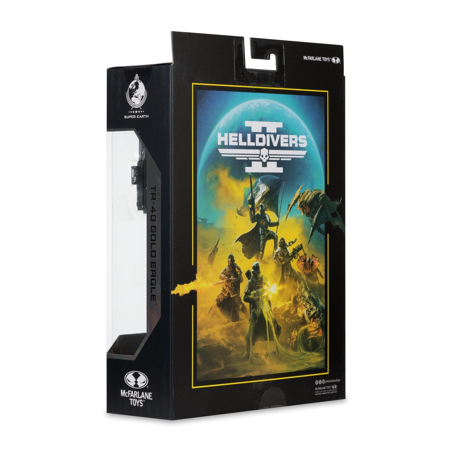 *PRE-ORDER McFarlane Helldivers II Elite Edition 7 Inch Action Figure - TR-40 Gold Eagle Helldiver