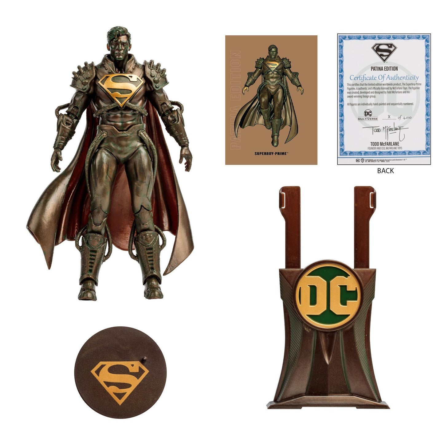 DC Multiverse 7 Inch Action Figure - Superboy Prime (Patina) (Gold Label)