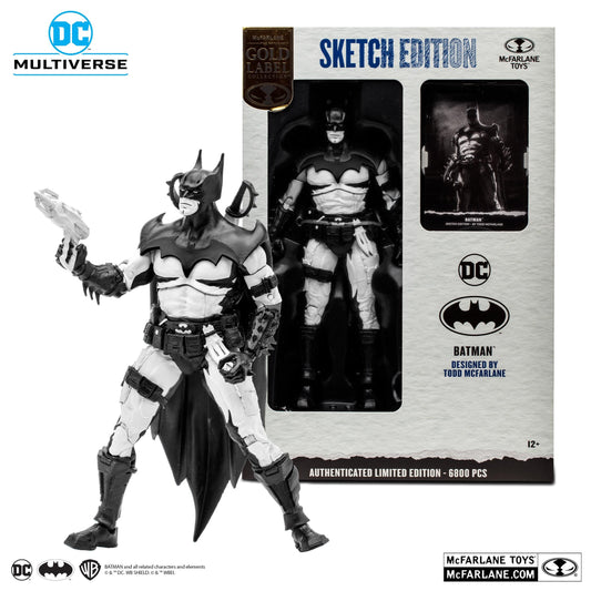 DC Multiverse 7 Inch Action Figure - Batman by Todd McFarlane (Line Art) (Gold Label)