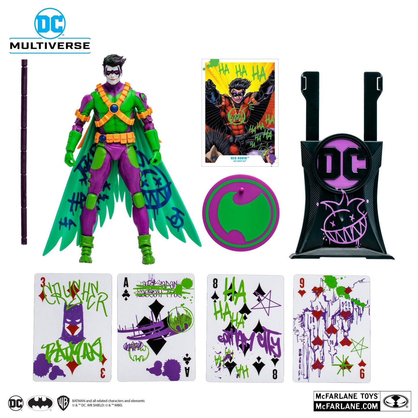 DC Multiverse 7 Inch Action Figure - Red Robin New 52 (Jokerised) (Gold Label)