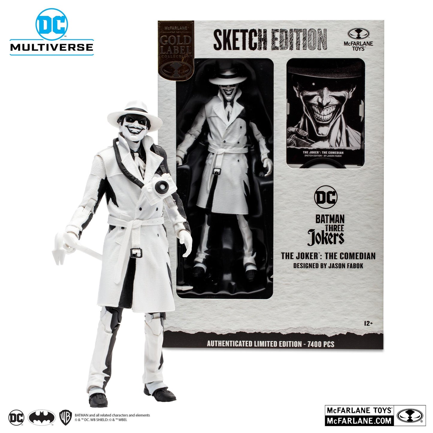 DC Multiverse 7 Inch Action Figure - The Joker: The Comedian (Batman: Three Jokers) (Line Art) (Gold Label)