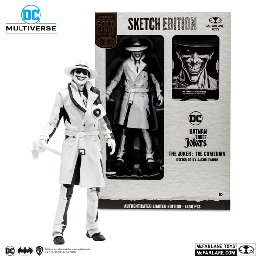 DC Multiverse 7 Inch Action Figure - The Joker: The Comedian (Batman: Three Jokers) (Line Art) (Gold Label)