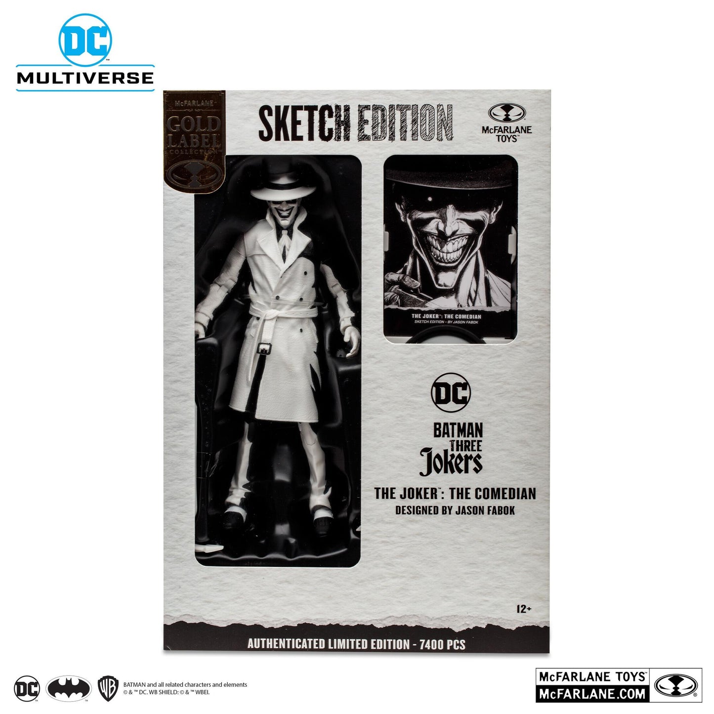 DC Multiverse 7 Inch Action Figure - The Joker: The Comedian (Batman: Three Jokers) (Line Art) (Gold Label)
