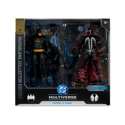 PRE-ORDER McFarlane DC Collectors Edition 7 Inch Action Figure 2 pack - Batman & Spawn (Gold Label)