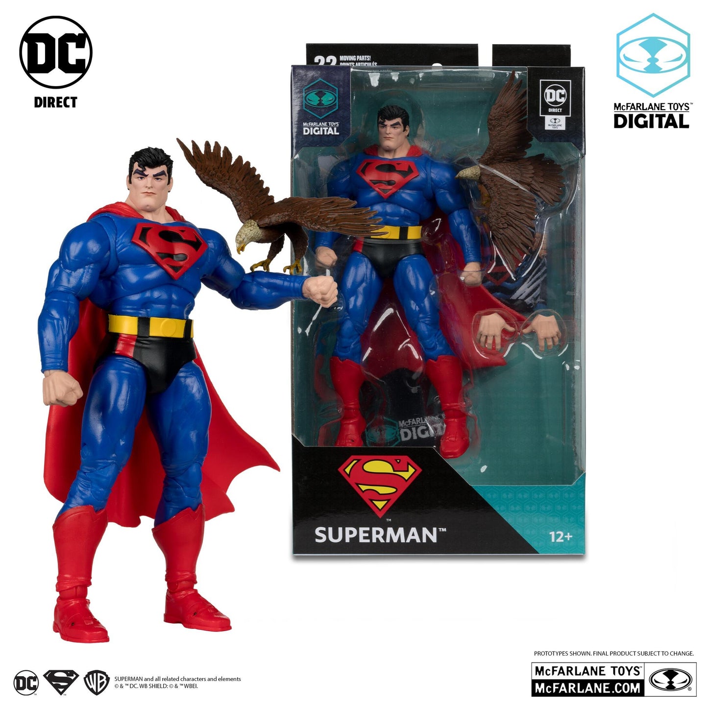 DC Direct Rebirth 7 Inch Digital Collectible Action Figure Wave 2 - Superman (Our Worlds At War)