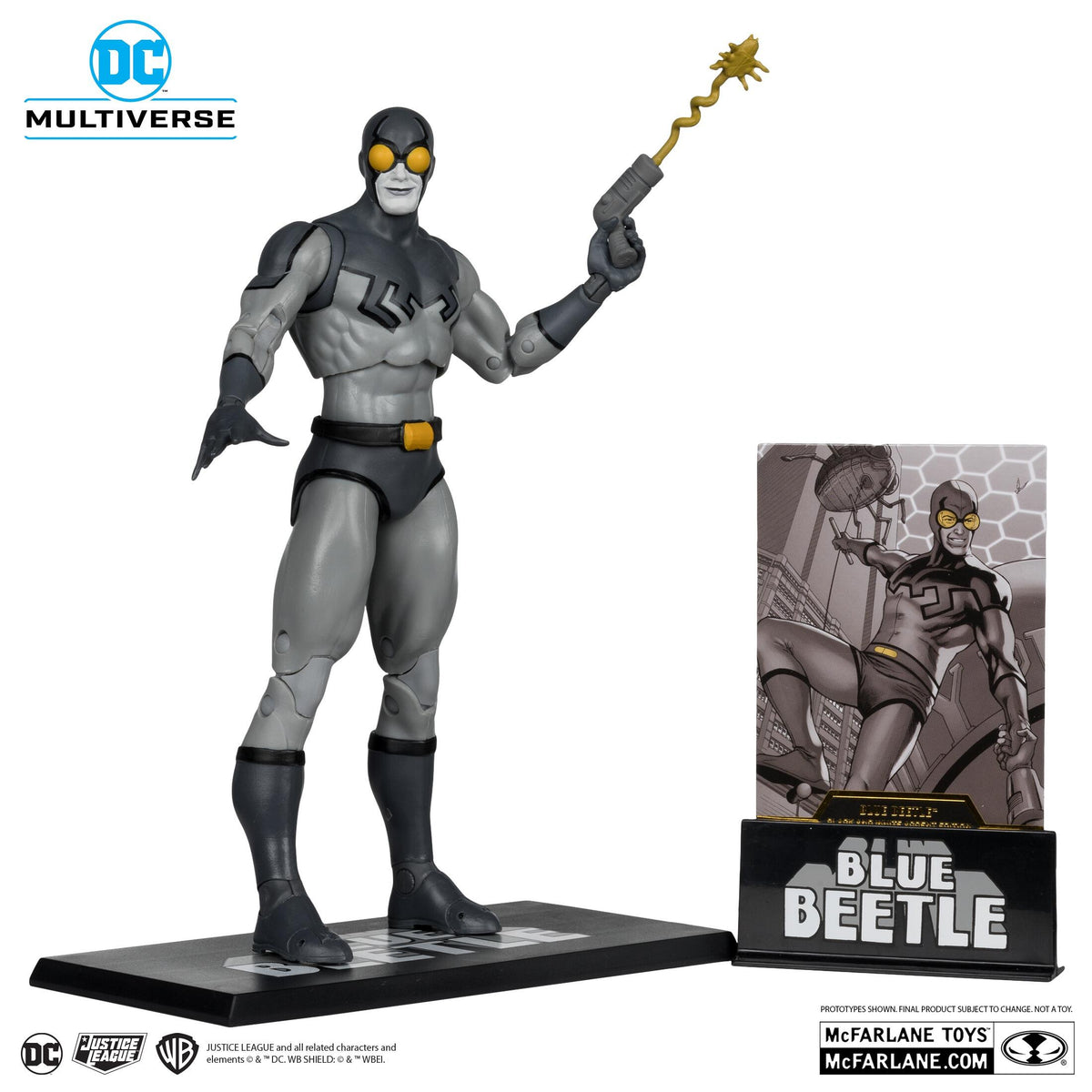 DC Multiverse Classic Blue Beetle 7 Inch Action Figure - Blue Beetle (B&W) (Gold Label)