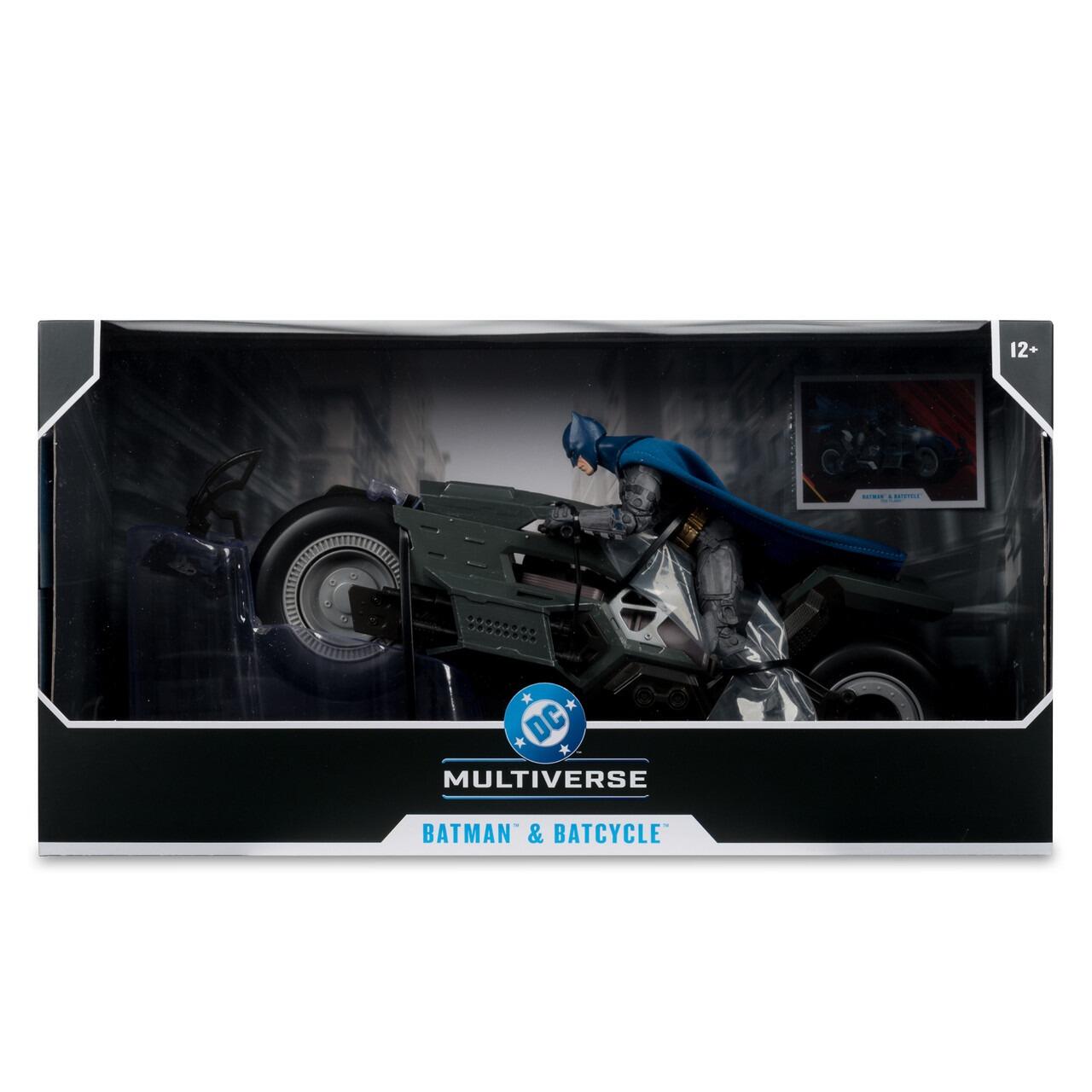 DC Multiverse 7 Inch Scale Action Figure Vehicle - Batman & Batcycle (Flash Movie)