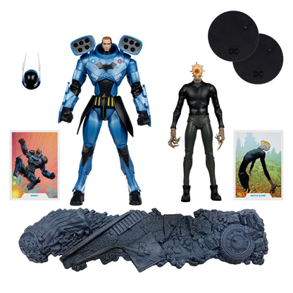 DC Multiverse 7 Inch Action Figure With Megafig - Rookie & Mr. Bloom (Gold Label)