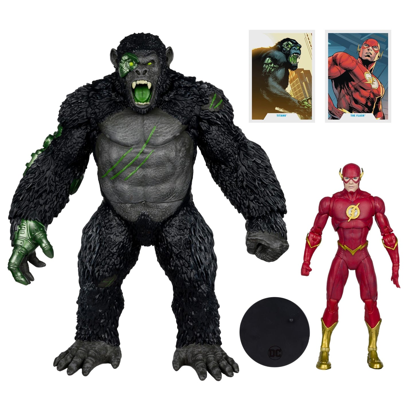 DC Multiverse 7 Inch w/ Megafig Action Figure 2-pack - Titano Vs The Flash