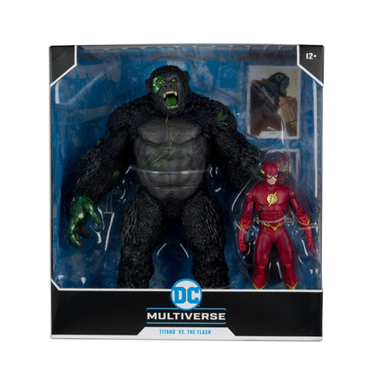 DC Multiverse 7 Inch w/ Megafig Action Figure 2-pack - Titano Vs The Flash
