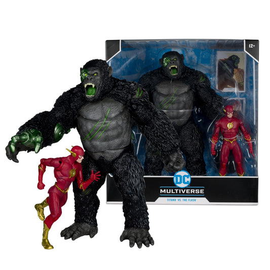 DC Multiverse 7 Inch w/ Megafig Action Figure 2-pack - Titano Vs The Flash
