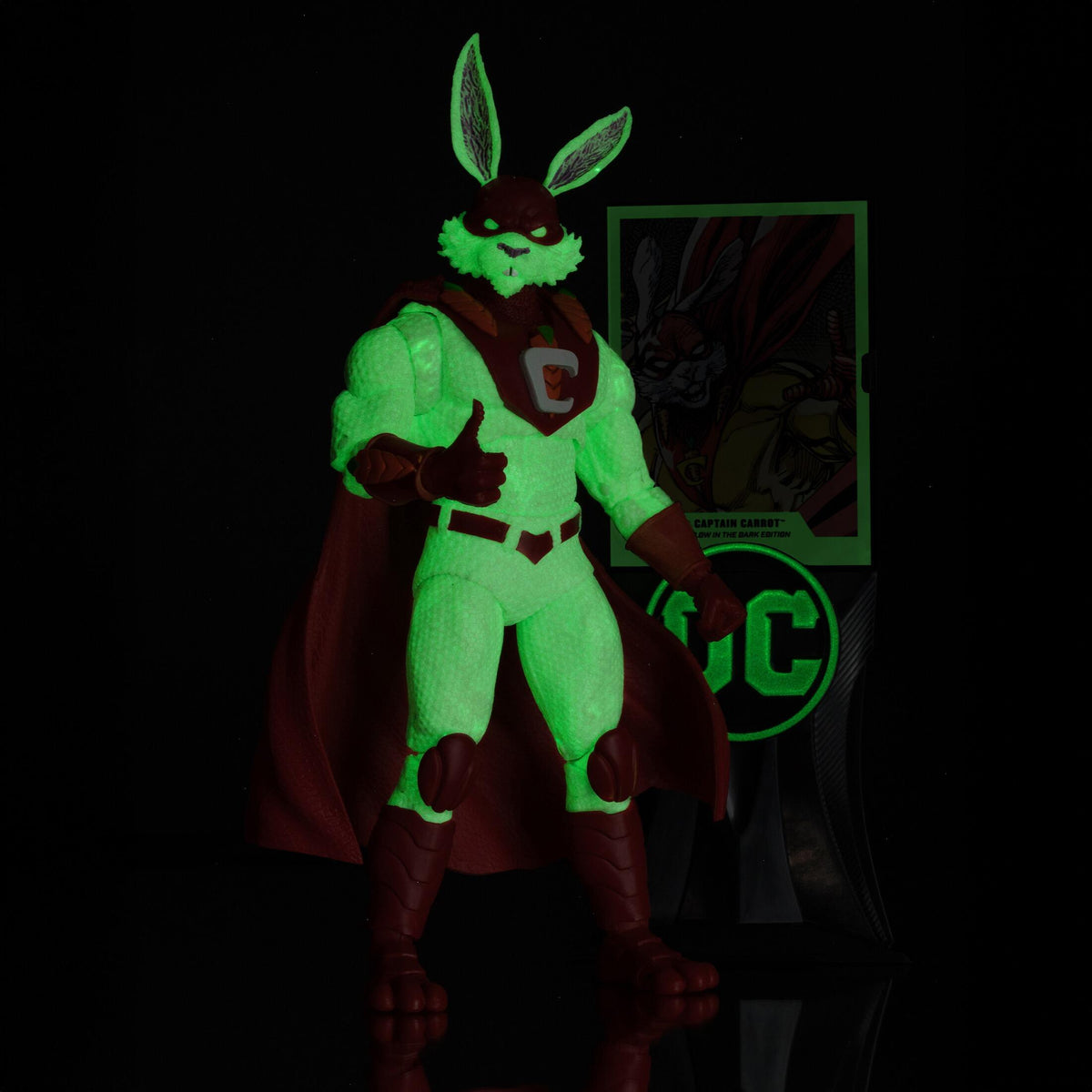DC Multiverse 7 Inch Action Figure - Captain Carrot (GITD) (Gold Label)