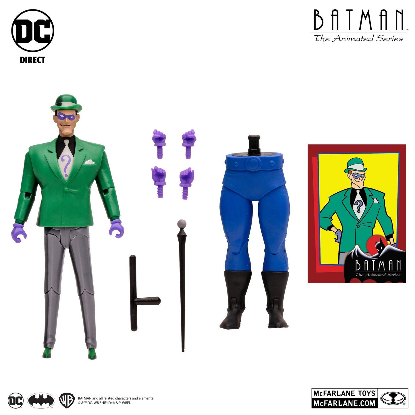 DC Direct: Batman The Animated Series 6inch Action Figure Build-A Wave 2 - The Riddler
