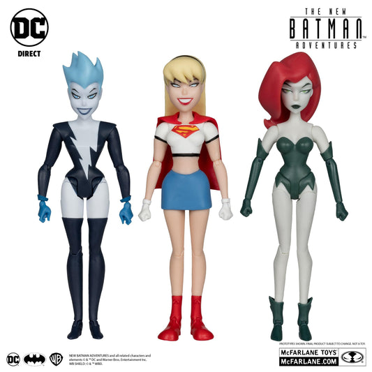 DC Direct: The New Batman Adventures 6 Inch Action Figure 3-Pack - Poison Ivy, Live Wire & Supergirl (Gold Label)