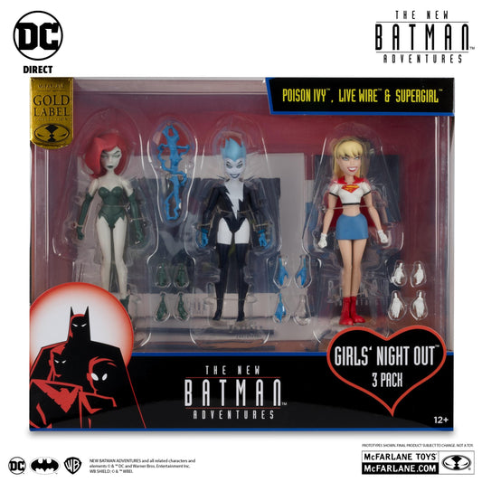 DC Direct: The New Batman Adventures 6 Inch Action Figure 3-Pack - Poison Ivy, Live Wire & Supergirl (Gold Label)