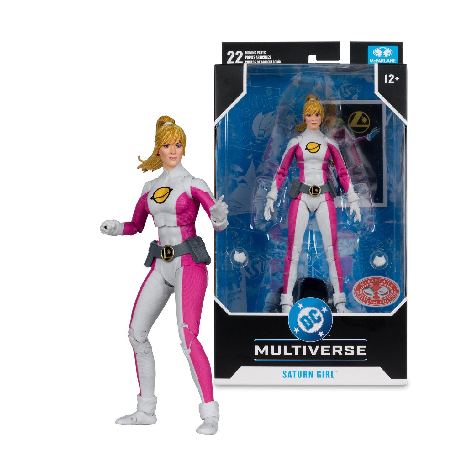 DC Multiverse 7 Inch Scale Action Figure - Saturn Girl (Red Platinum)