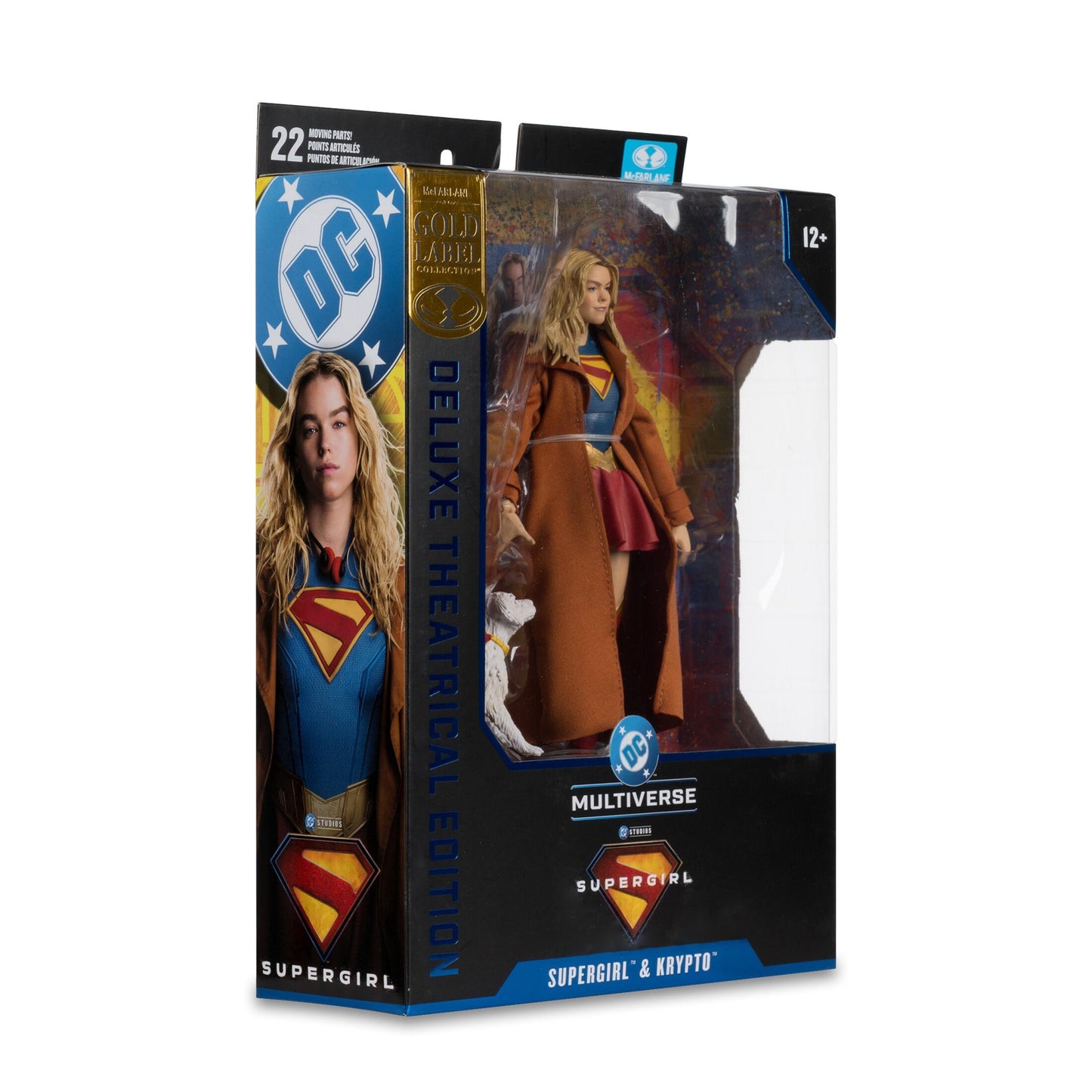 DC Multiverse 7 Inch Deluxe Theatrical Supergirl Movie Action Figure - Supergirl & Krypto (Gold Label)