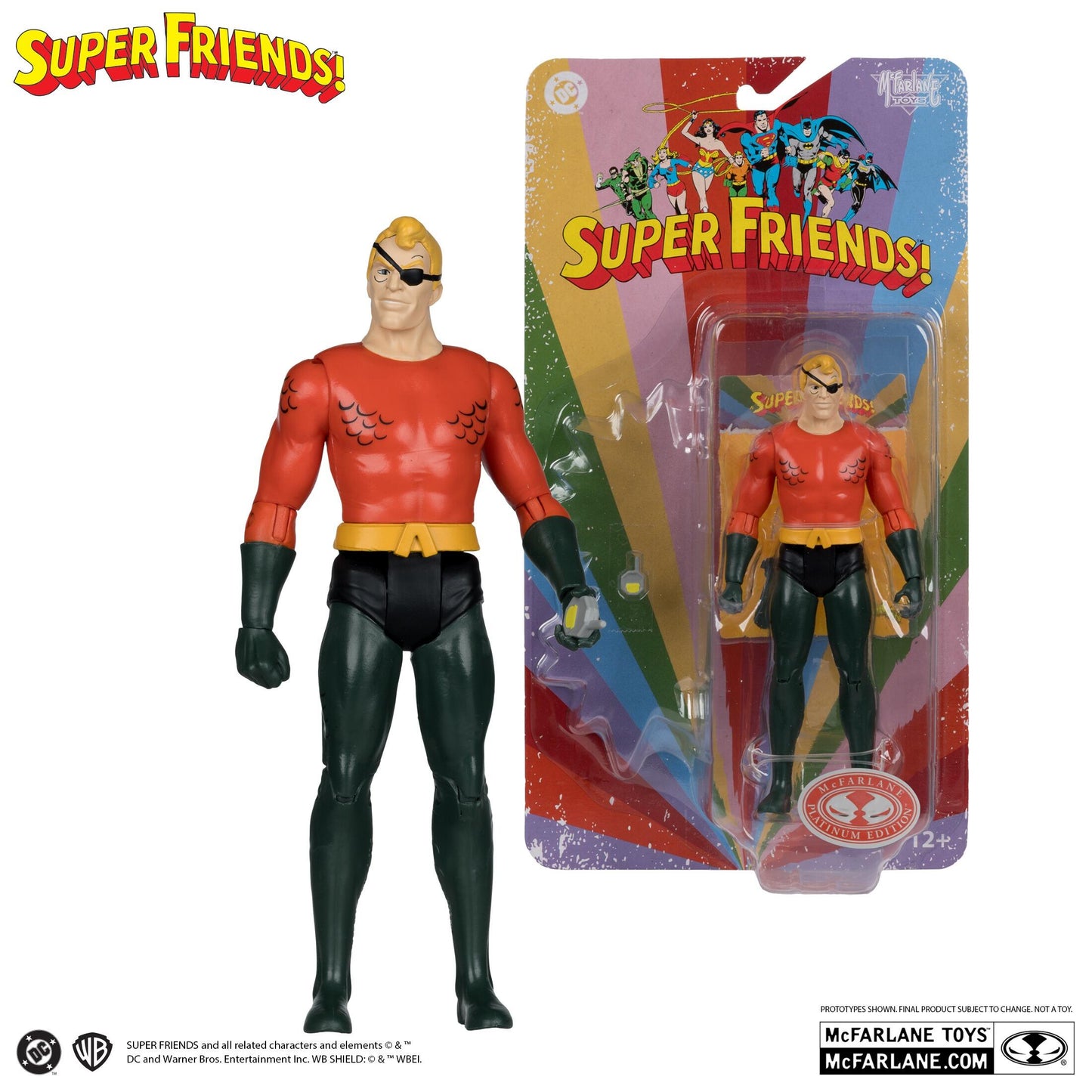 McFarlane DC Retro Super Friends 6 Inch Action Figure Wave 15 - Evil Aquaman (Red Platinum)
