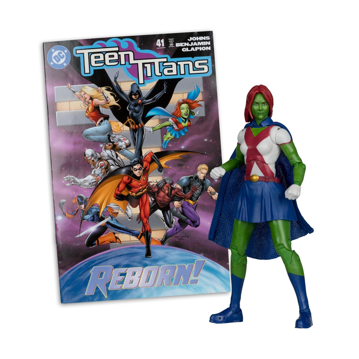 DC Direct 7 Inch Action Figure Page Punchers Wave 12 - Miss Martian (Red Platinum)