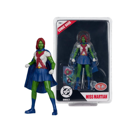 DC Direct 7 Inch Action Figure Page Punchers Wave 12 - Miss Martian (Red Platinum)