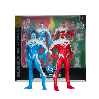 DC McFarlane Collector Edition 7 Inch Action Figure 2 Pack - Superman Blue Vs Superman Red