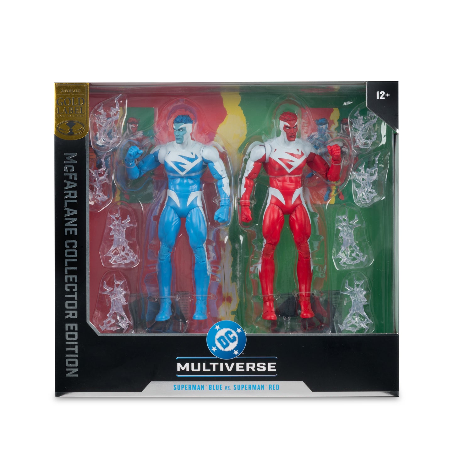 DC McFarlane Collector Edition 7 Inch Action Figure 2 Pack - Superman Blue Vs Superman Red
