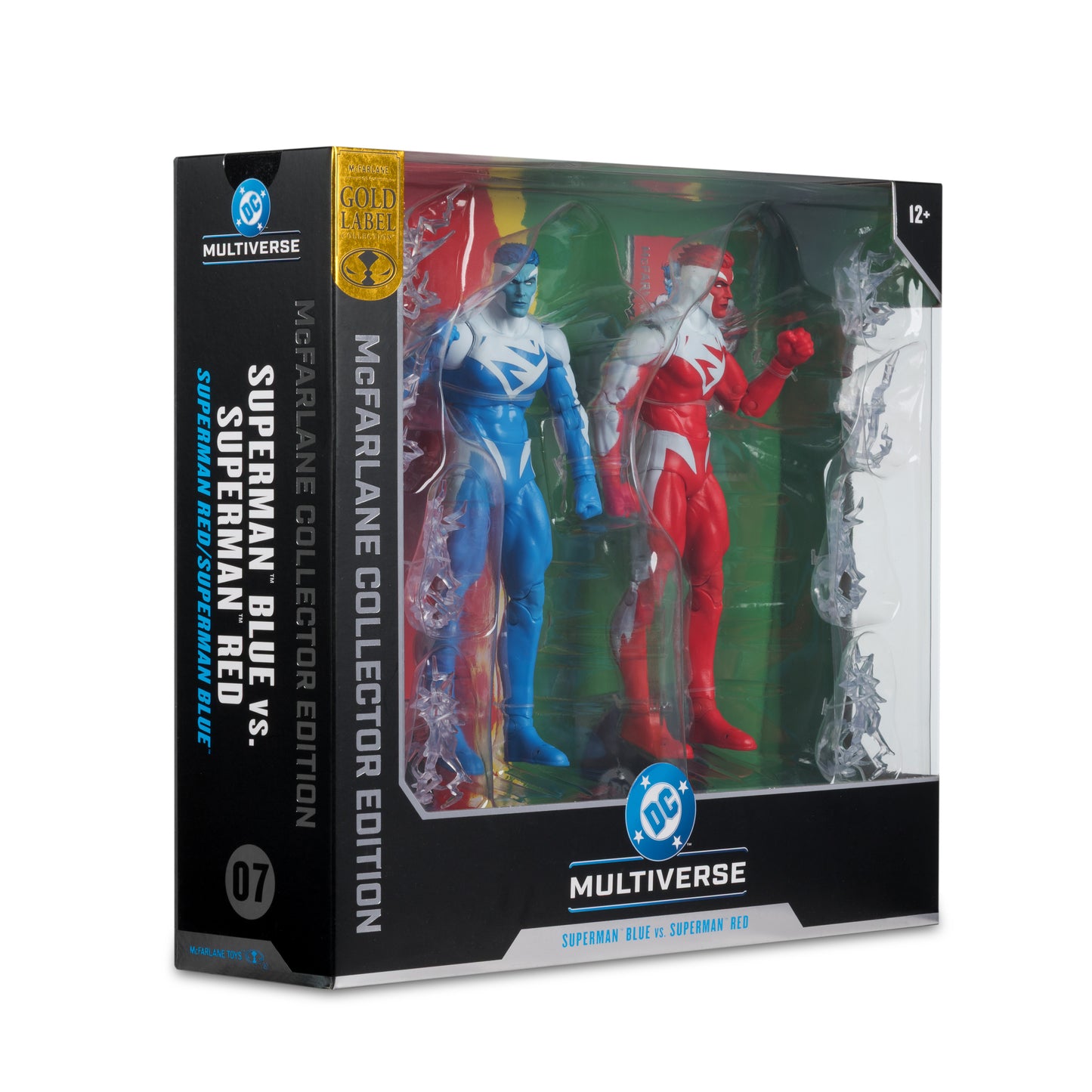 DC McFarlane Collector Edition 7 Inch Action Figure 2 Pack - Superman Blue Vs Superman Red