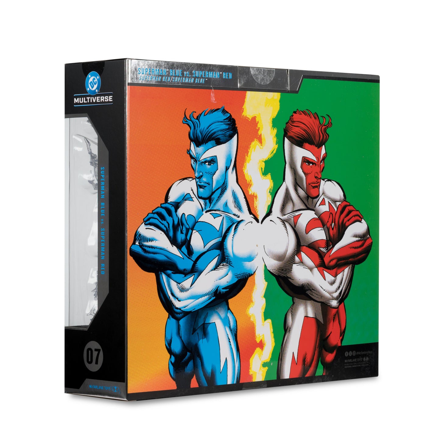 DC McFarlane Collector Edition 7 Inch Action Figure 2 Pack - Superman Blue Vs Superman Red