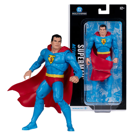DC Multiverse 7 Inch Action Figure - Superman (Action Comics #1)(Blister Card)