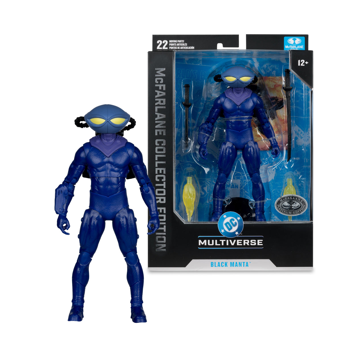 PRE-ORDER DC McFarlane Collector Edition #68 7 Inch Action Figure - Black Manta (Platinum Edition)