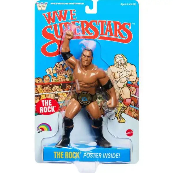 Mattel WWE LJN Superstars 8 Inch Posed Action Figure - The Rock