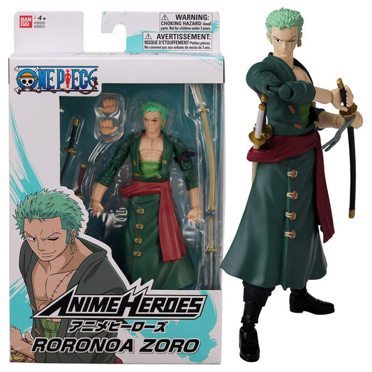 One Piece Anime Heroes 6.5 Inch Scale Action Figure - Roronoa Zoro