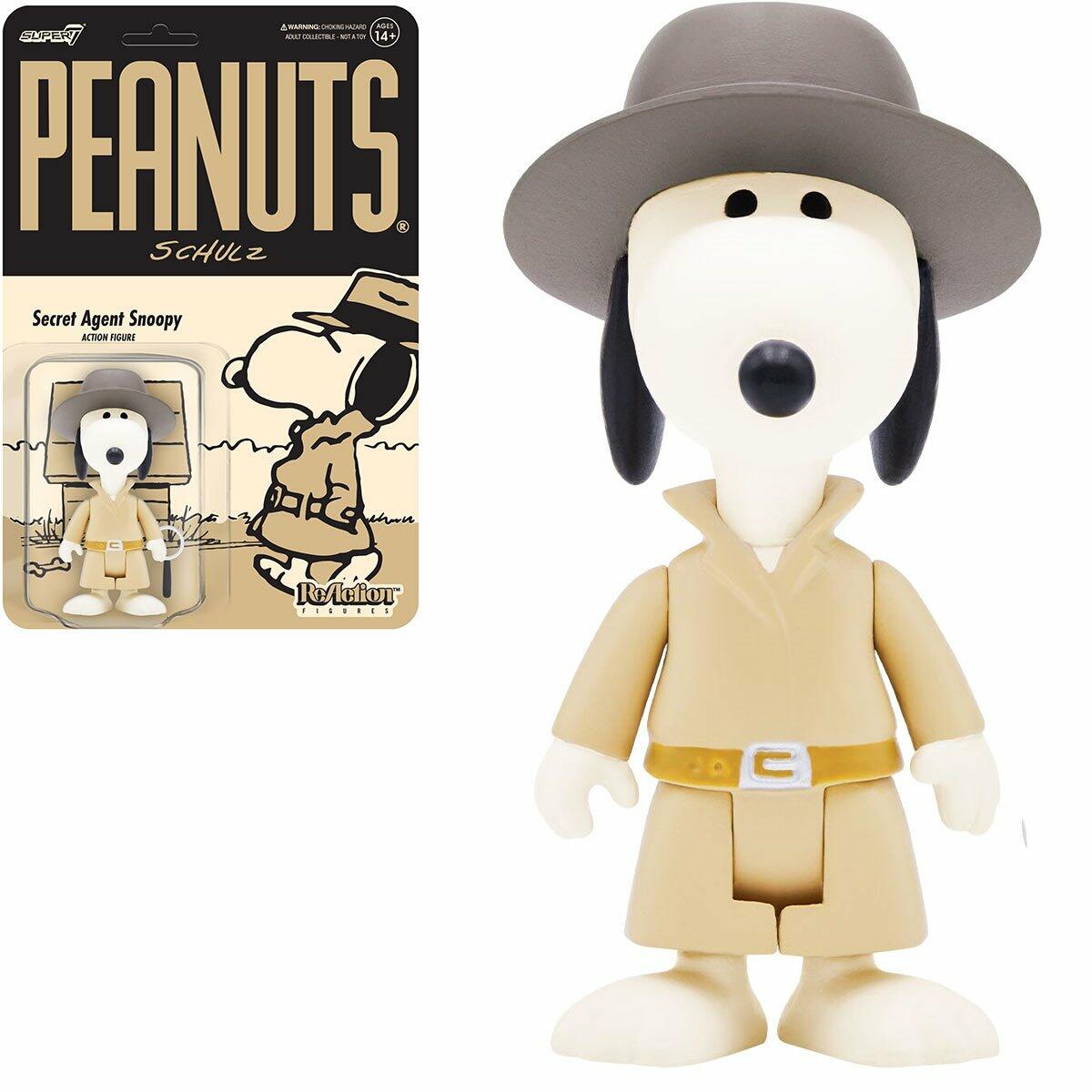 タカラトミー スヌーピー SECRET AGENT Peanuts Reaction Action Figure Wave 5 - Secret Agent Snoopy – Star