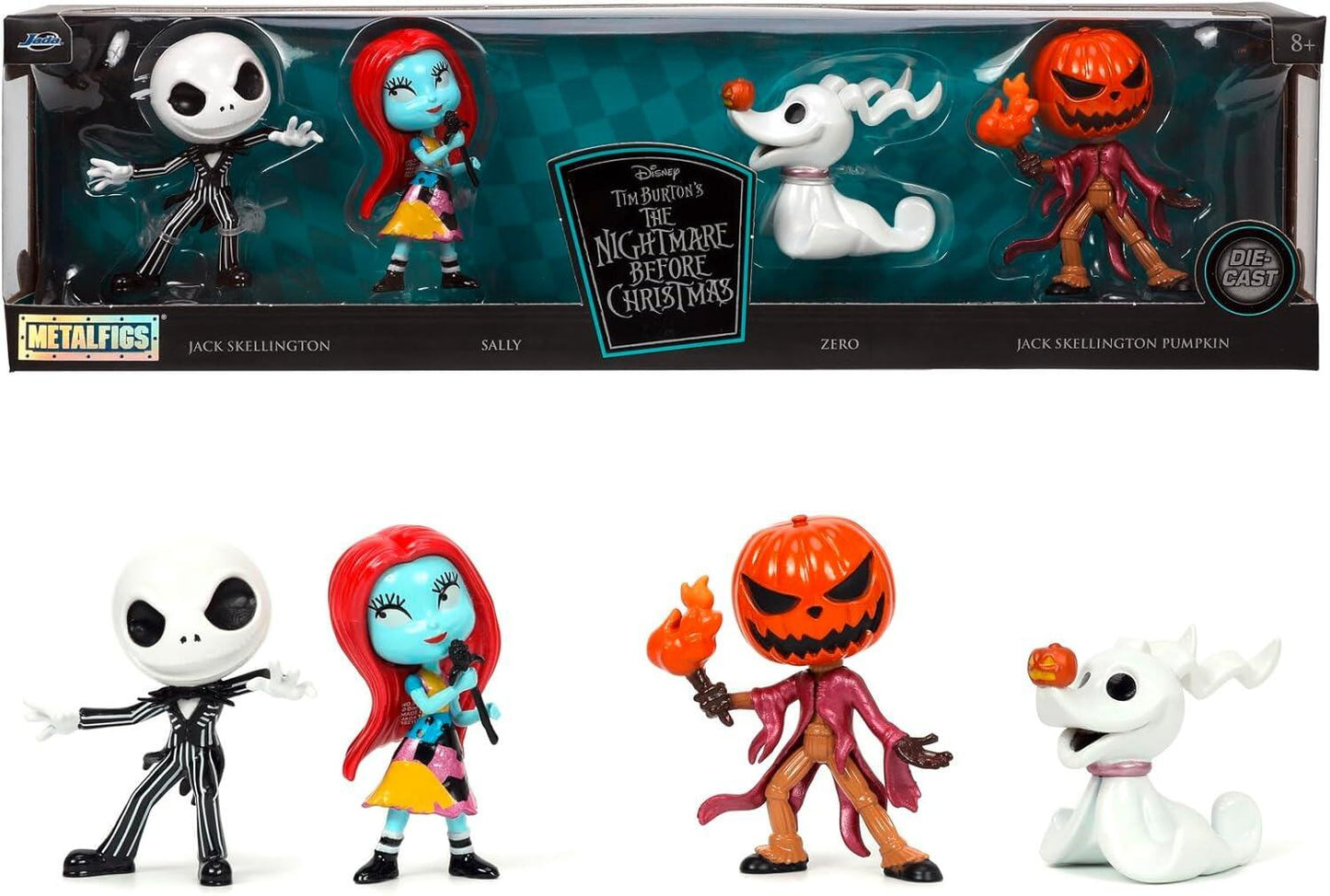 Nightmare Before Christmas 2.5 Inch Metal Figs - 4 Pack