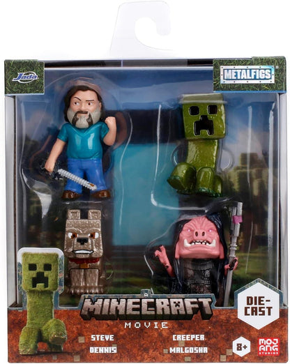 Minecraft 2.5 Inch Metal Figs Wave 5 Movie - Movie 4 Pack