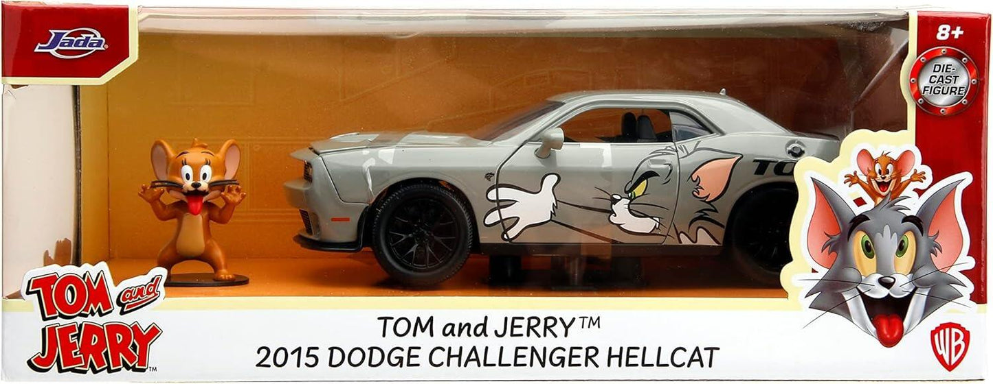 Tom & Jerry Dodge Challenger 1:24 Scale Jada Hollywood Rides Die Cast Vehicle