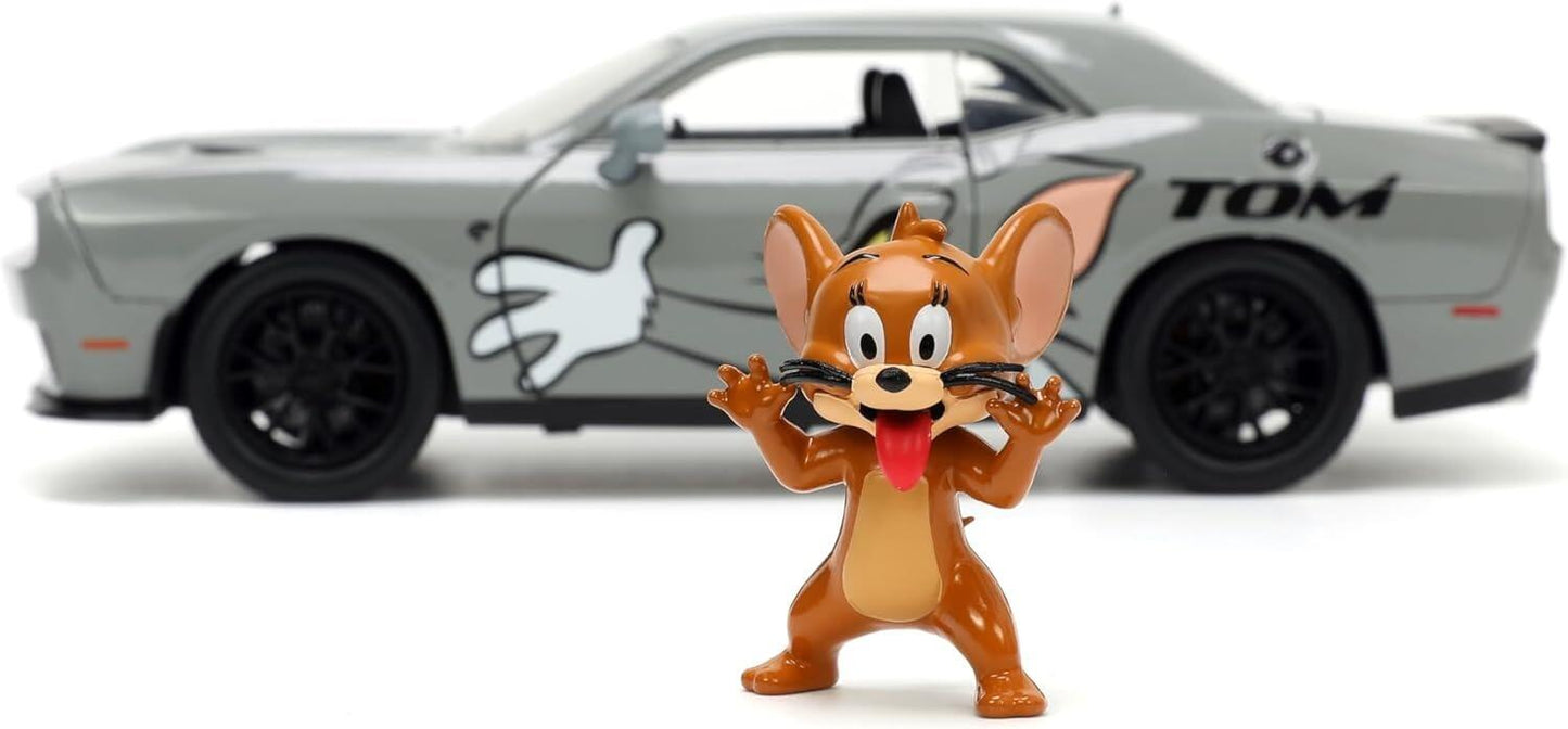 Tom & Jerry Dodge Challenger 1:24 Scale Jada Hollywood Rides Die Cast Vehicle